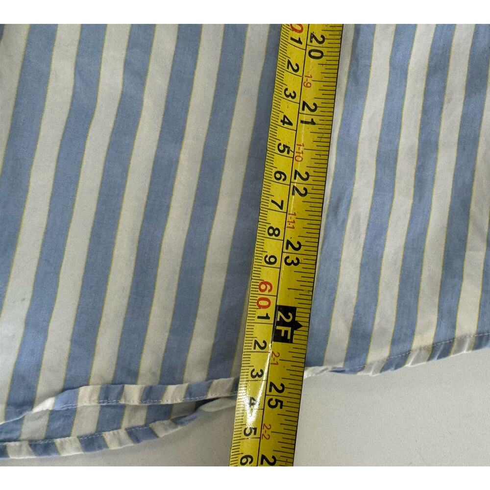 Laura Ashley Vintage Blue White Striped Button Up Shirt UK 12 EU 40 (READ) - Picture 5 of 8